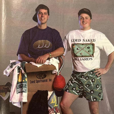 Coed Sportswear History includes Coed Naked brand from the 1990's